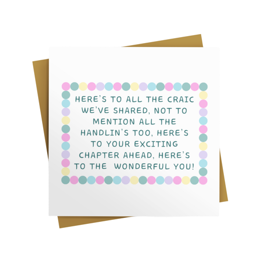 EXCITING NEW CHAPTER FRIENDSHIP CARD