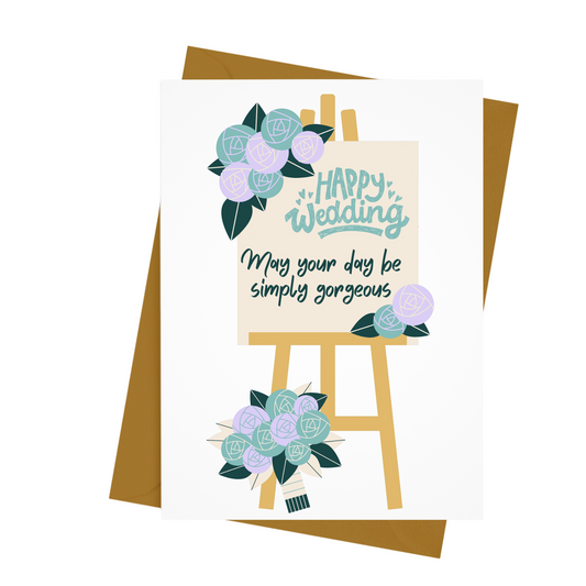 SIMPLY GORGEOUS WEDDING DAY CARD