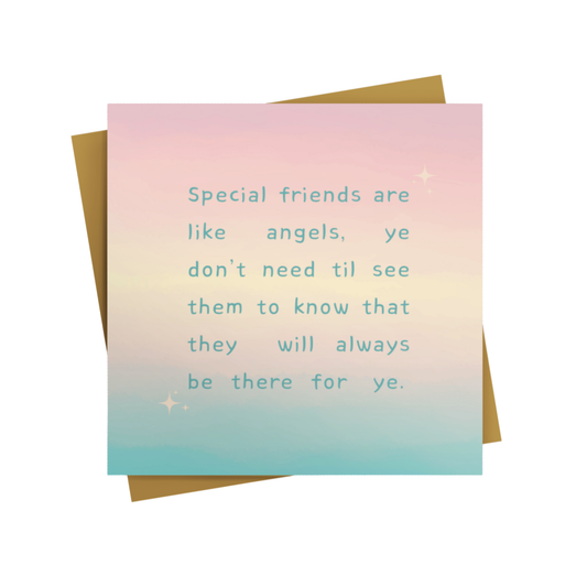 FRIENDS ARE LIKE ANGELS CARD