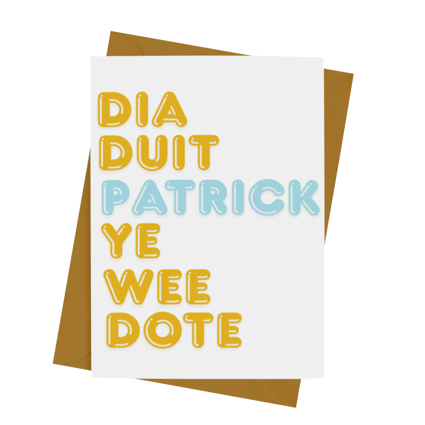 DIA DUIT- NEW BABY CARD - PERSONALISED