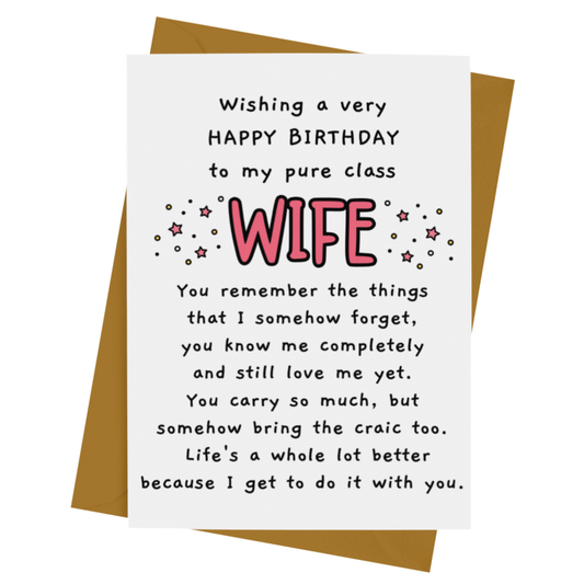 HAPPY BIRTHDAY WIFE CARD