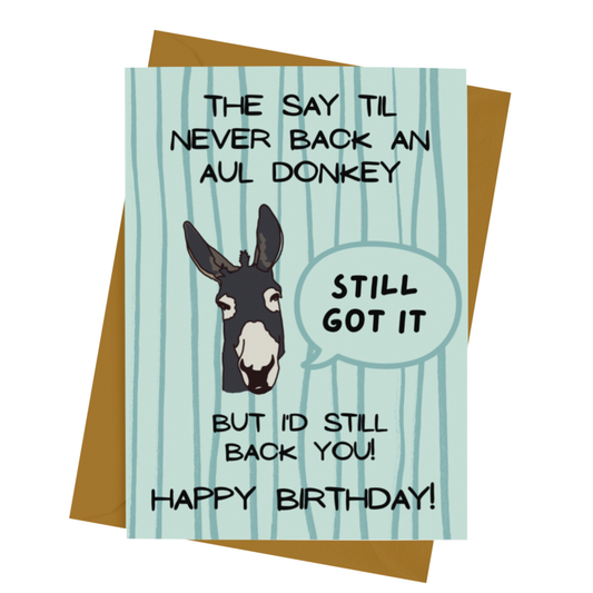 BACK AN AUL DONKEY CARD