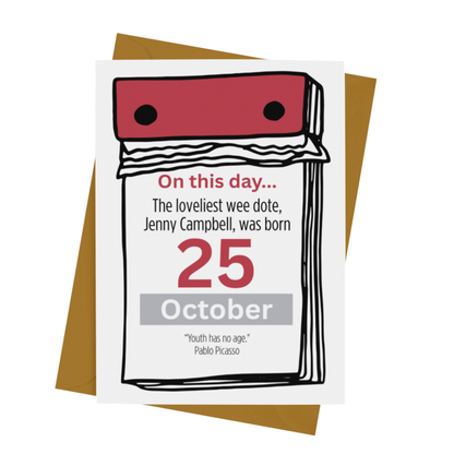 FUN FACT BIRTHDAY CARD - PERSONALISED