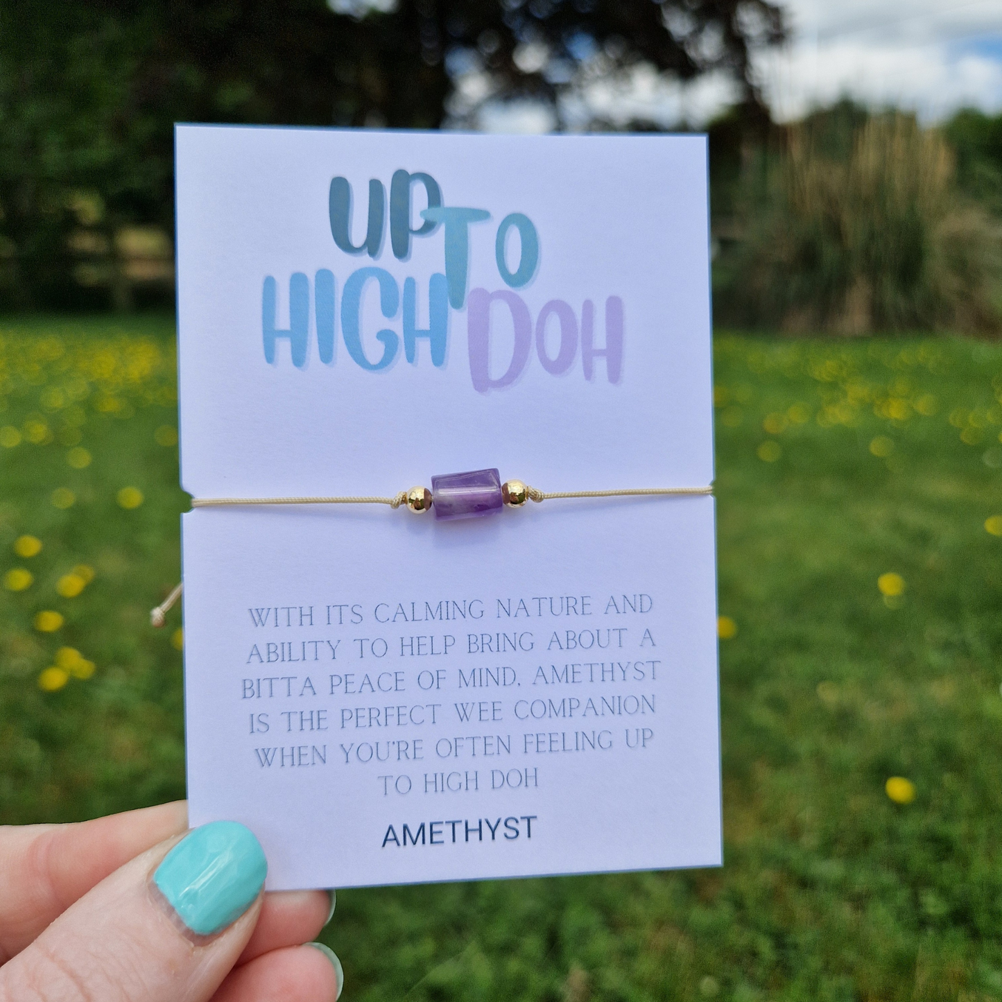 AMETHYST ADJUSTABLE BRACELET (STRESS RELIEF)