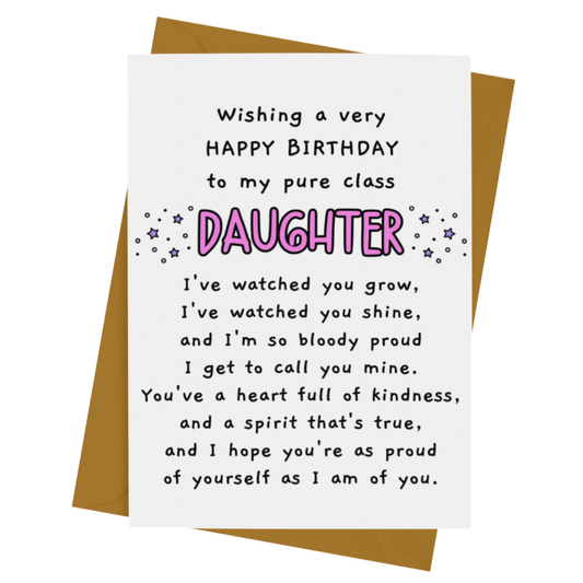HAPPY BIRTHDAY DAUGHTER CARD