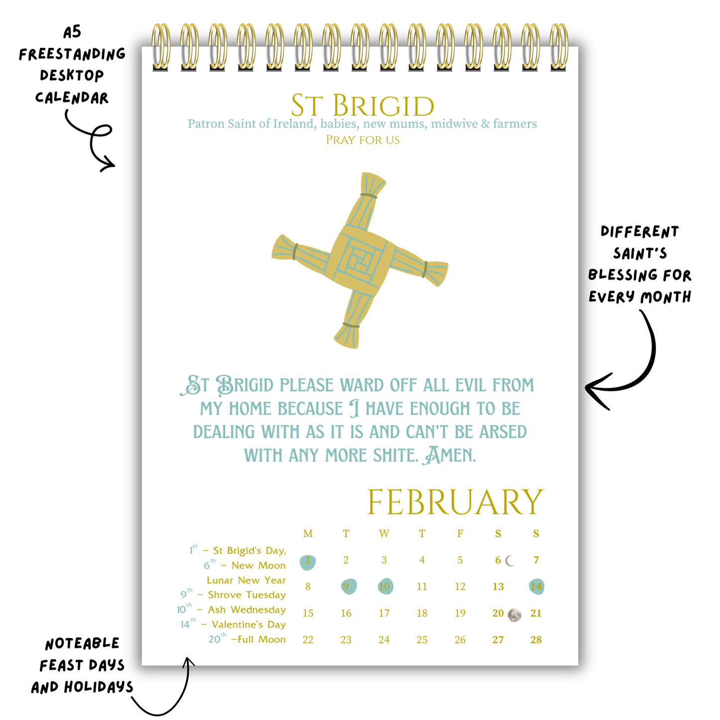 *PRE-ORDER* 2027 SAINTS INTERCESSIONS AND BLESSINGS DESKTOP CALENDAR