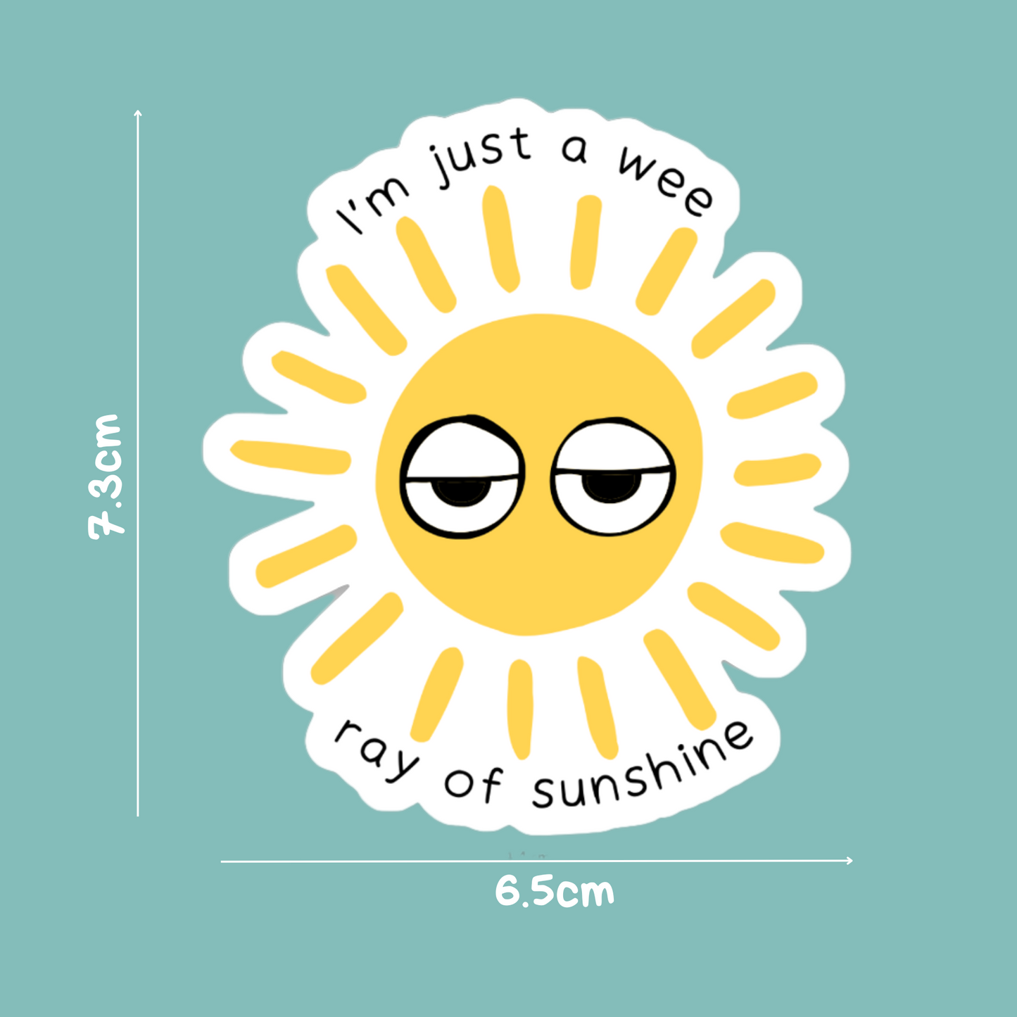 WEE RAY OF SUNSHINE SARCASTIC STICKER