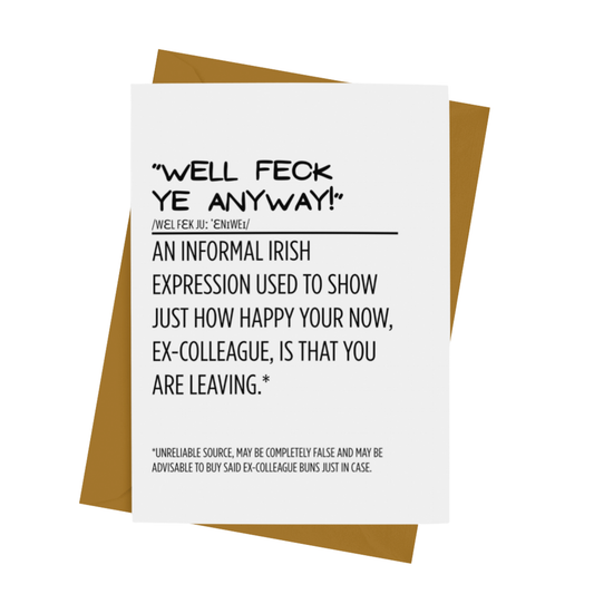 WILL FECK YE ANYWAY NEW JOB CARD