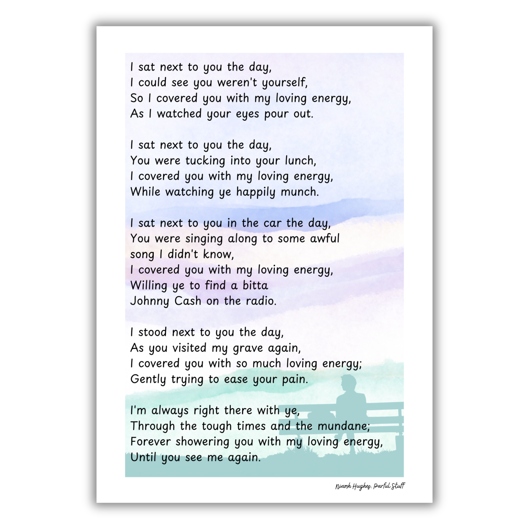 I SAT WITH YOU THE DAY POEM PRINT – Parful Stuff