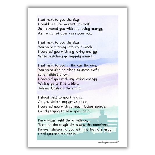 I SAT WITH YOU THE DAY POEM PRINT