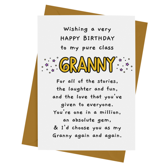 HAPPY BIRTHDAY GRANNY CARD