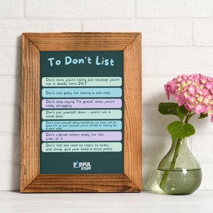 TO DON'T LIST PRINT