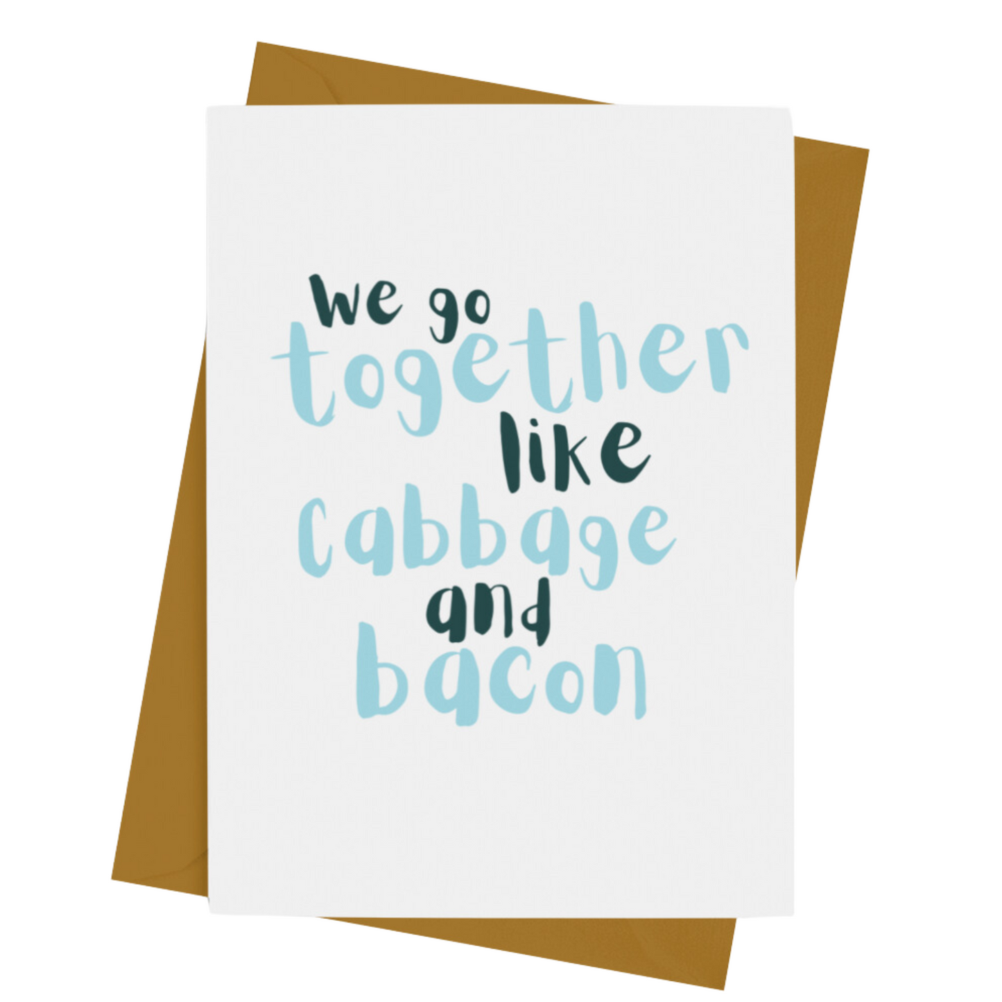 CABBAGE & BACON FUNNY COUPLES CARD