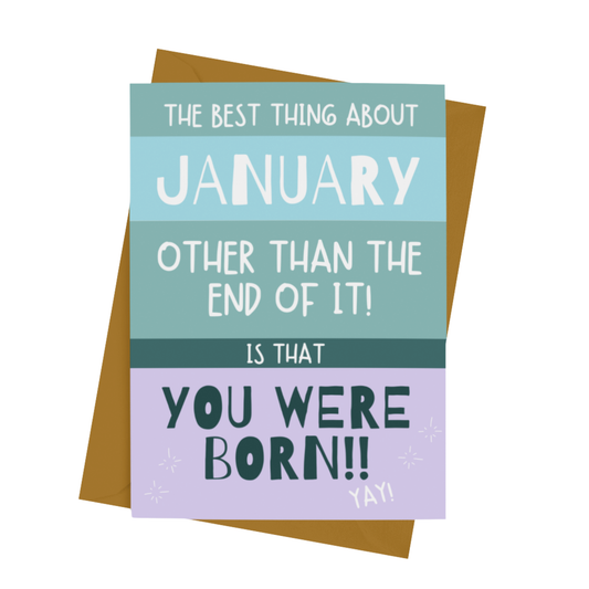 JANUARY BIRTHDAY CARD