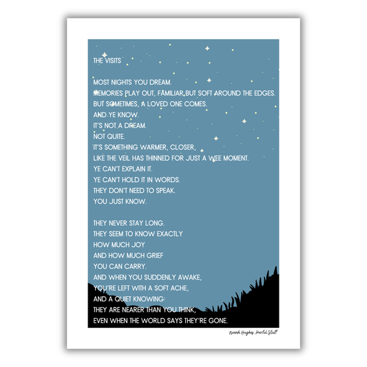 THE VISITS POEM PRINT