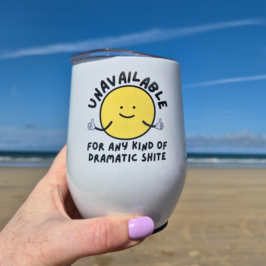 UNAVAILABLE FOR DRAMATIC SHITE ~ 12OZ (EGG) TUMBLER