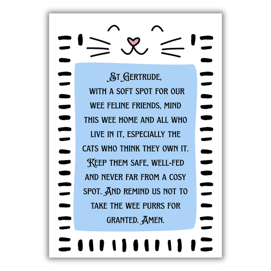 ST GERTRUDE- CAT BLESSING PRINT