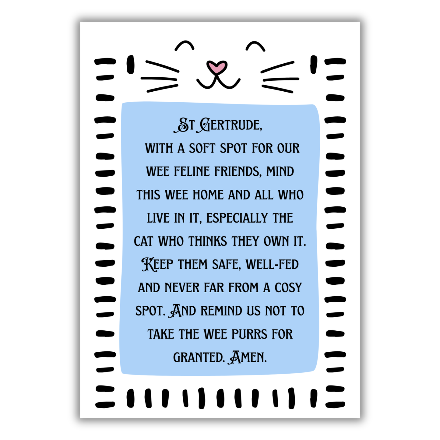 ST GERTRUDE- CAT BLESSING PRINT