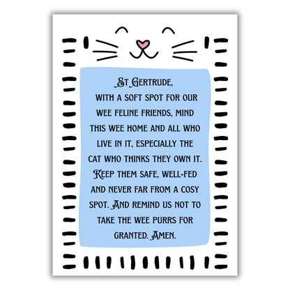 ST GERTRUDE- CAT BLESSING PRINT