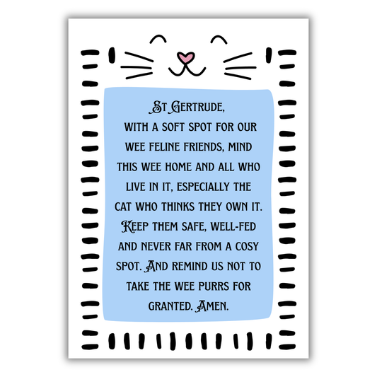 ST GERTRUDE- CAT BLESSING PRINT
