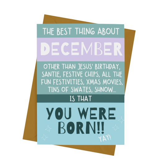DECEMBER BIRTHDAY CARD