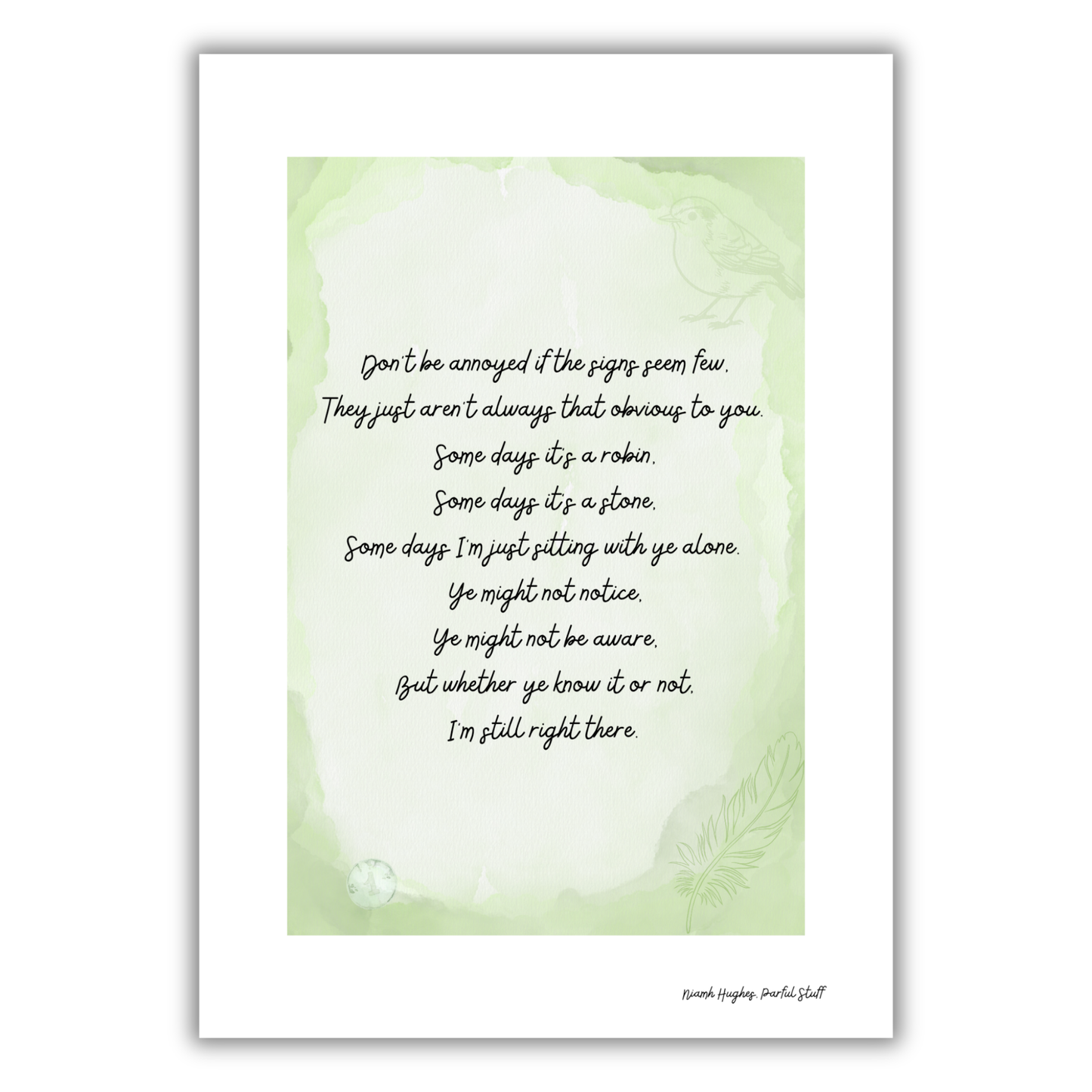 IF THE SIGNS SEEM FEW POEM PRINT