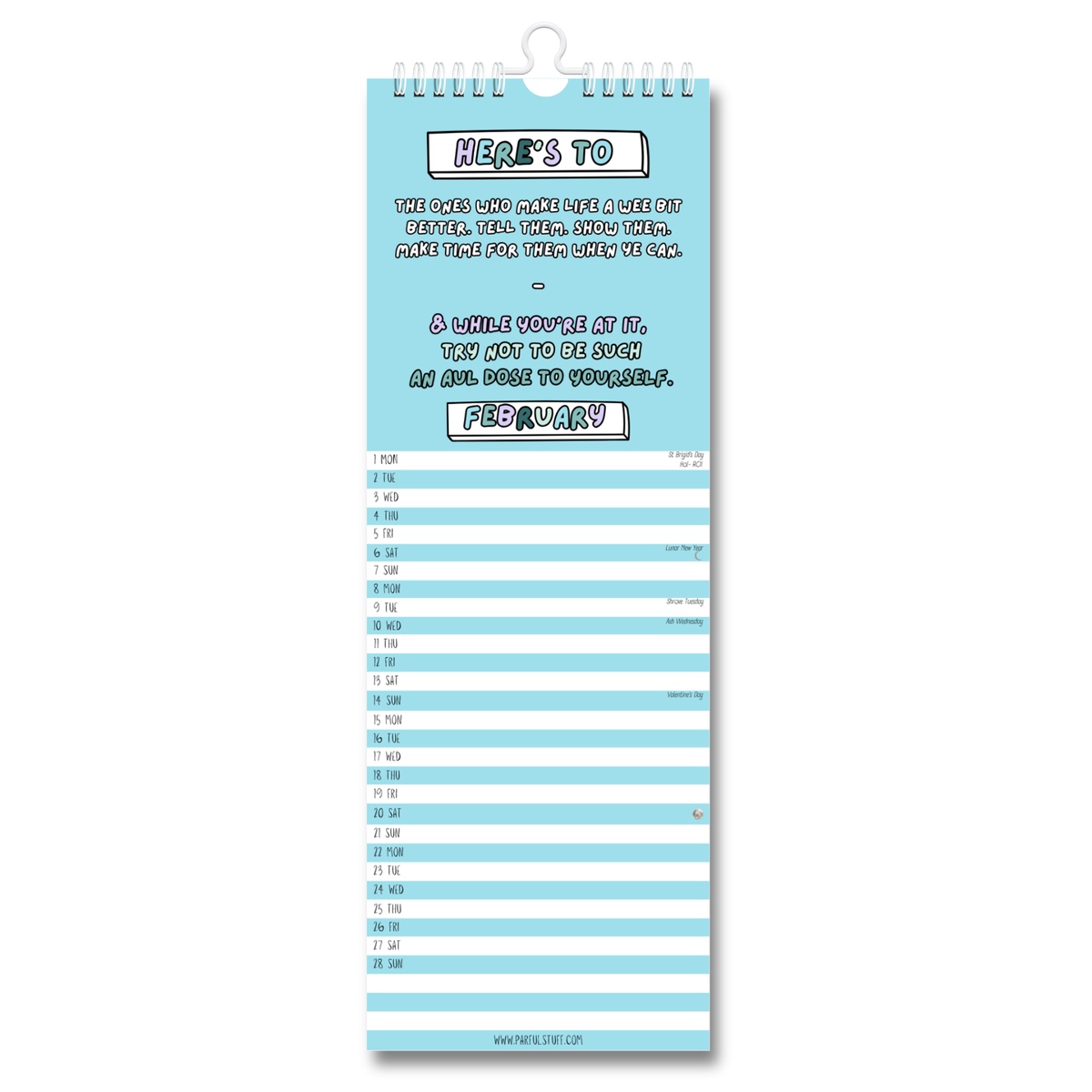2027 PARFUL STUFF WALL CALENDAR