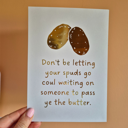 SPUDS QUOTE - A5 FOILED PRINT