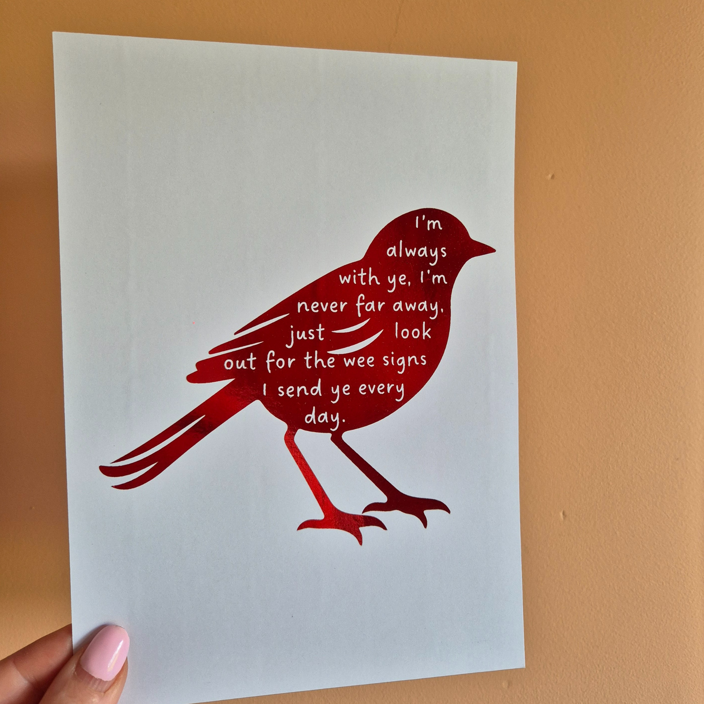ROBIN- WEE SIGNS- A5 FOILED PRINT