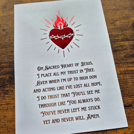 SACRED HEART- A5 FOILED PRINT
