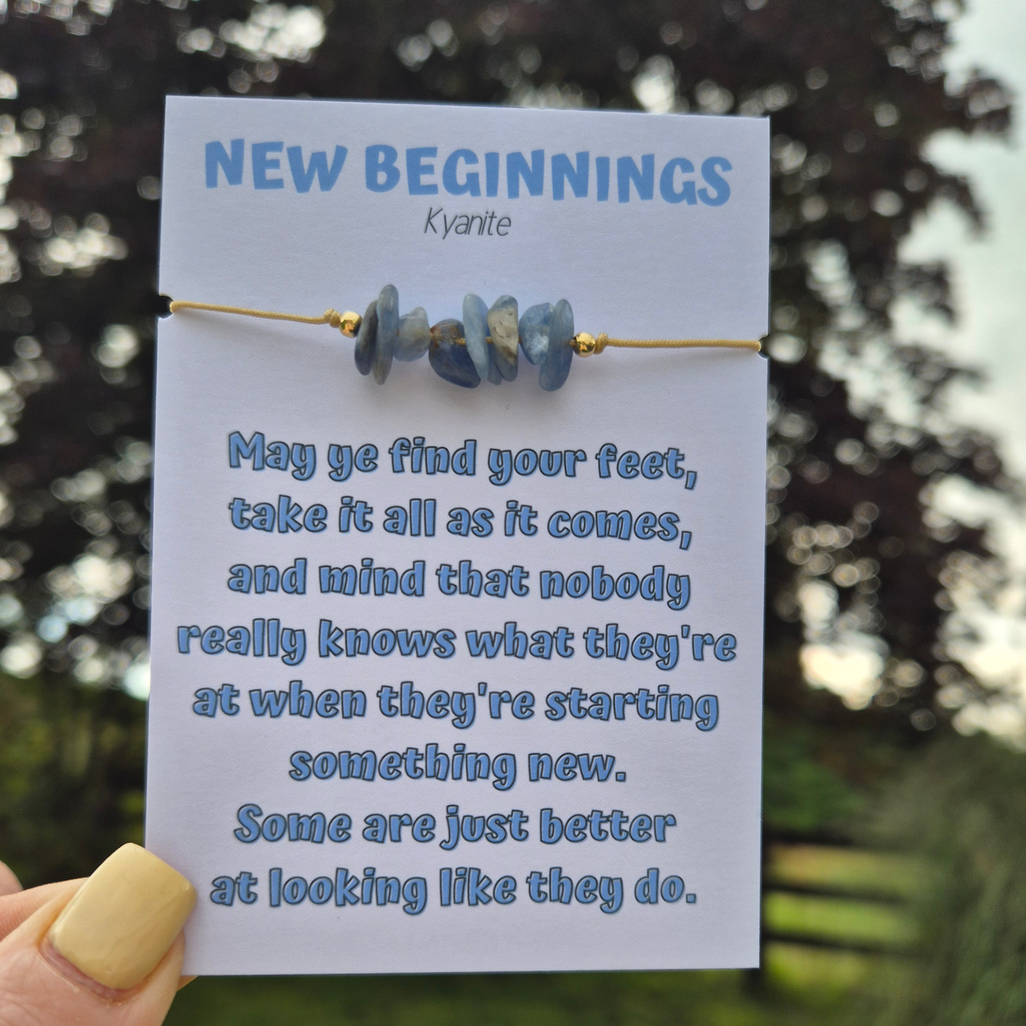 KYANITE ADJUSTABLE BRACELET (NEW BEGINNINGS)