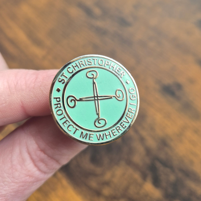 ST CHRISTOPHER ENAMEL PIN