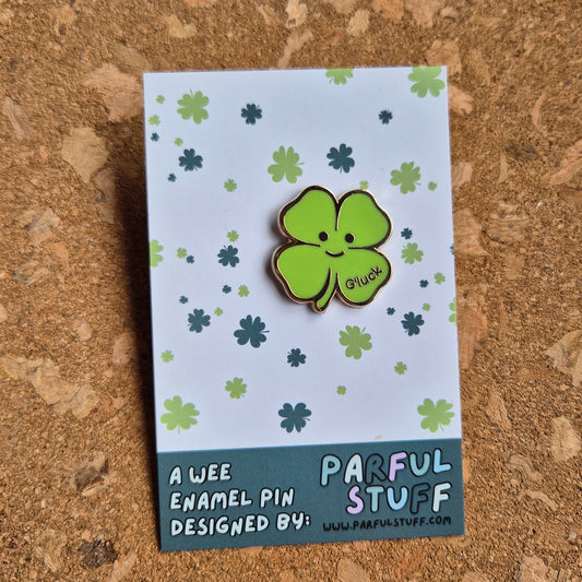 G'LUCK CLOVER ENAMEL PIN