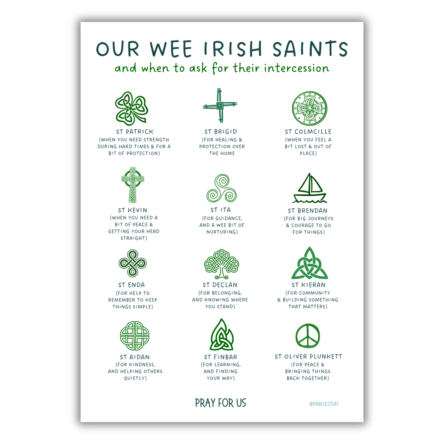 OUR WEE IRISH SAINTS PRINT