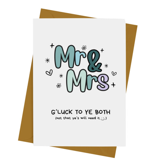 MR & MRS WEDDING CARD