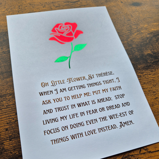 ST THÉRÈSE BLESSING- A5 FOILED PRINT