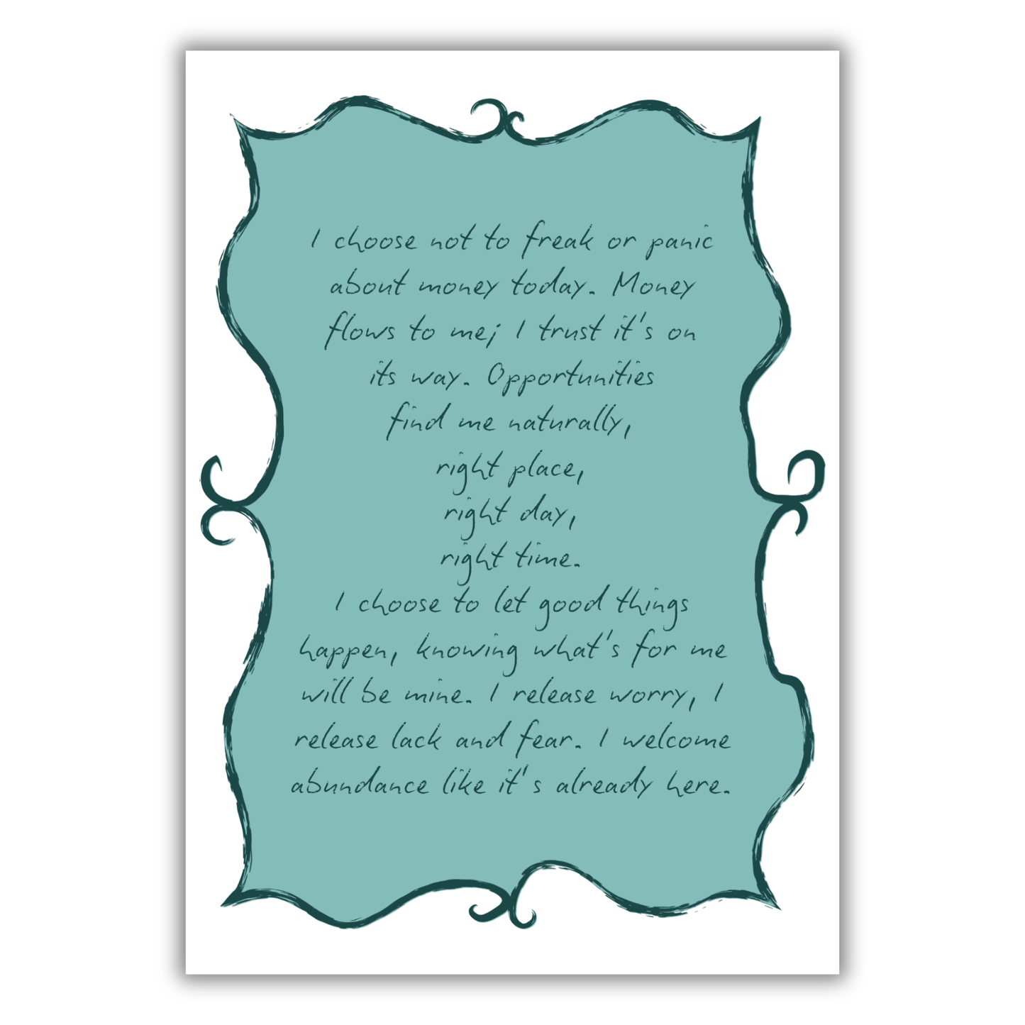 ABUNDANCE AFFIRMATION PRINT