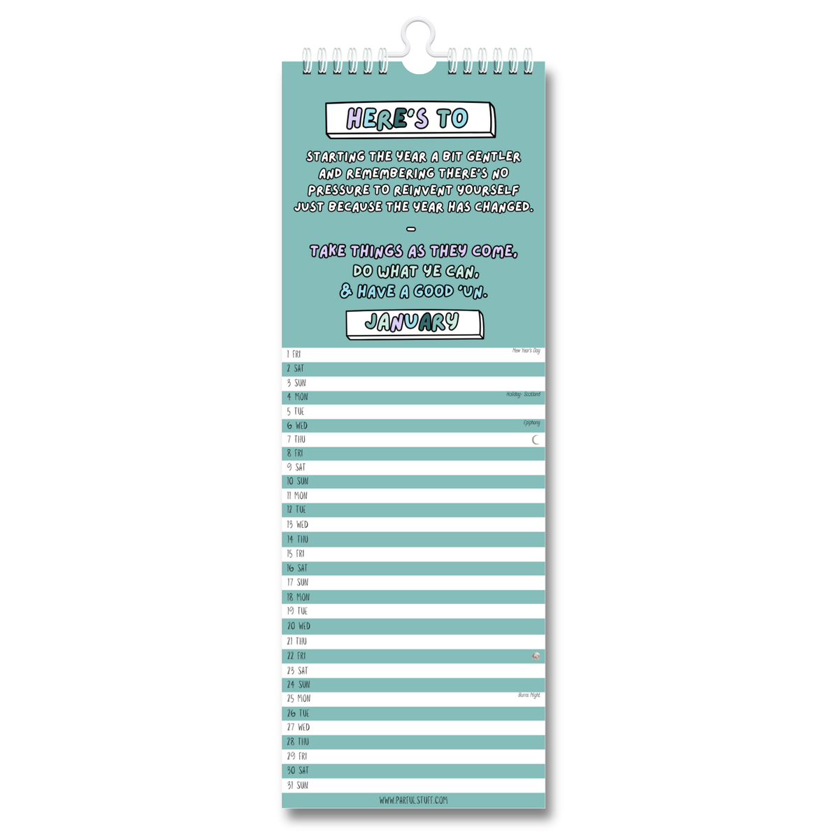 2027 PARFUL STUFF WALL CALENDAR