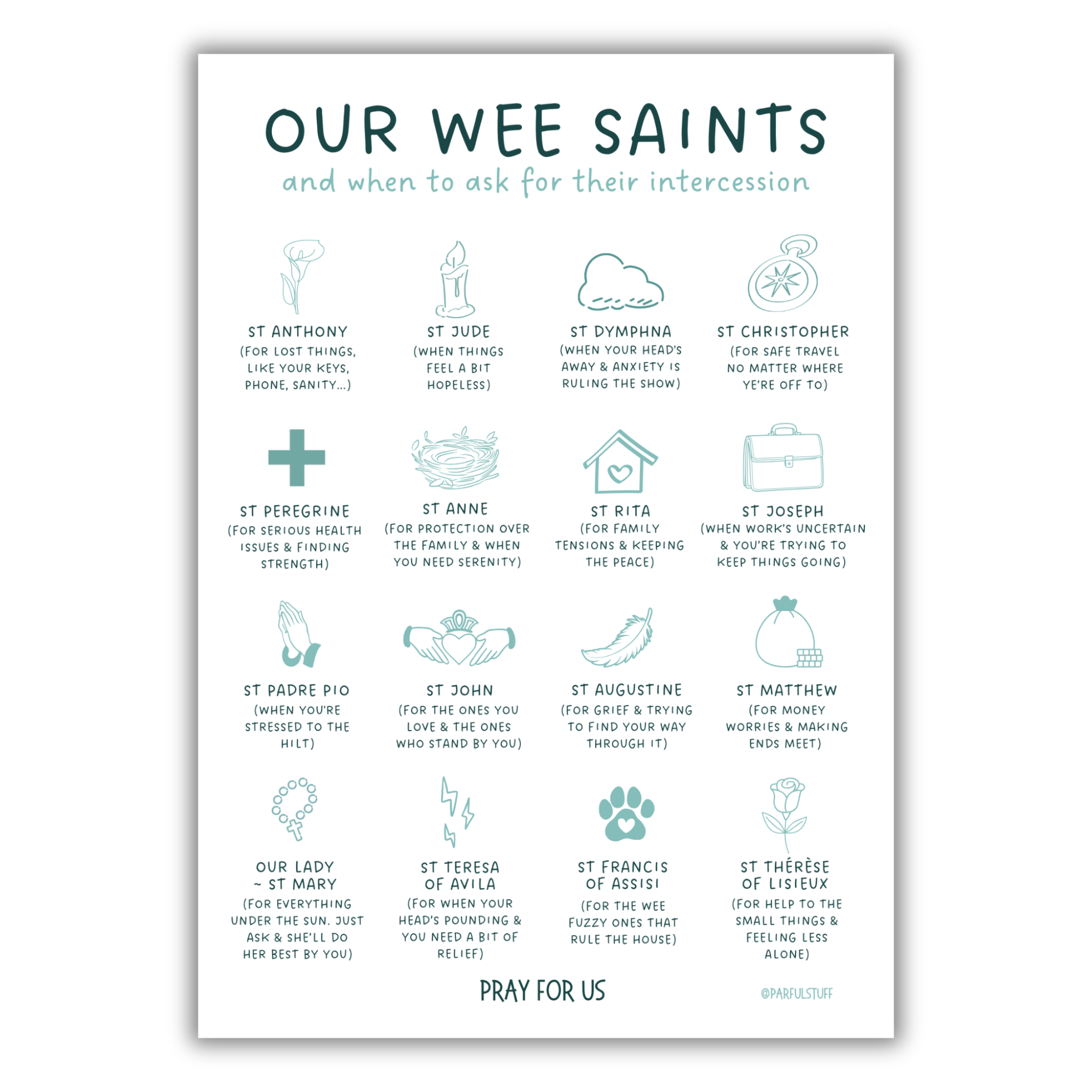 OUR WEE SAINTS PRINT – Parful Stuff