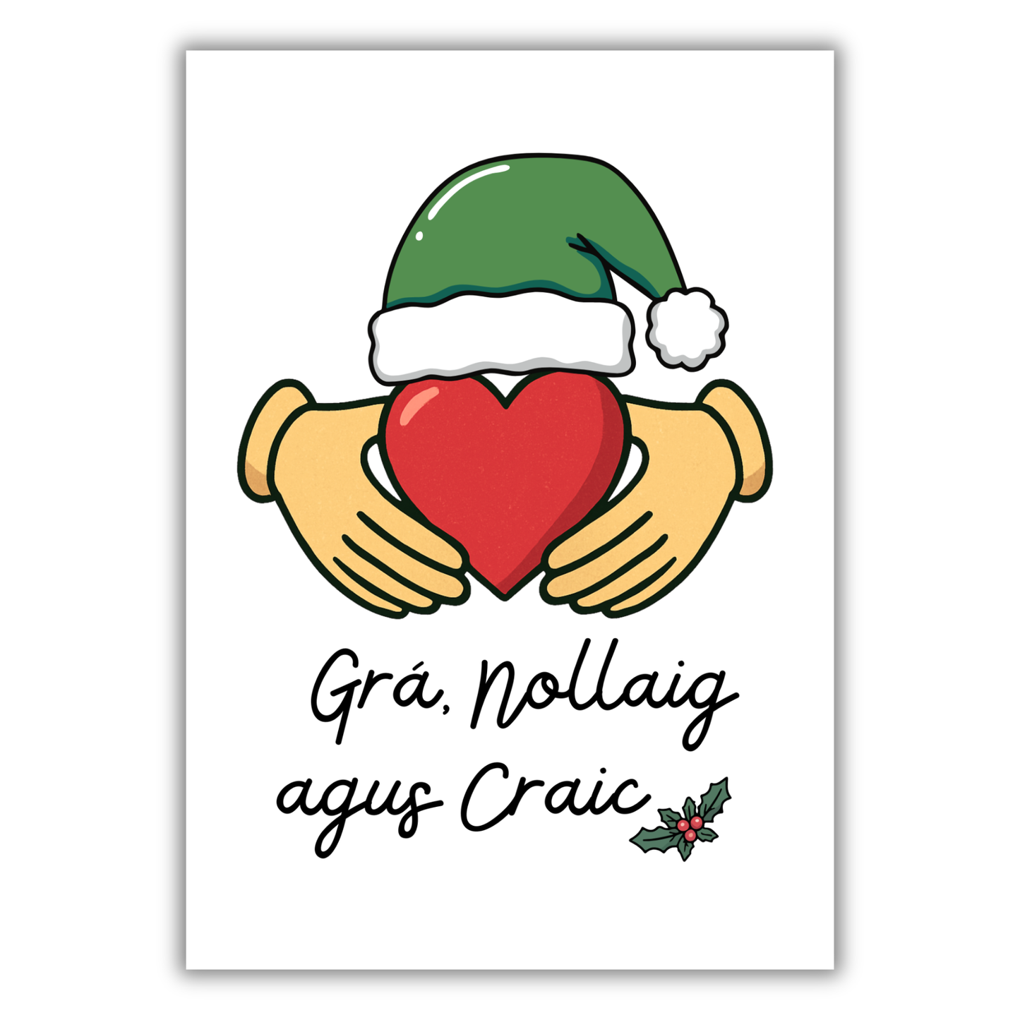CHRISTMAS CLADDAGH PRINT