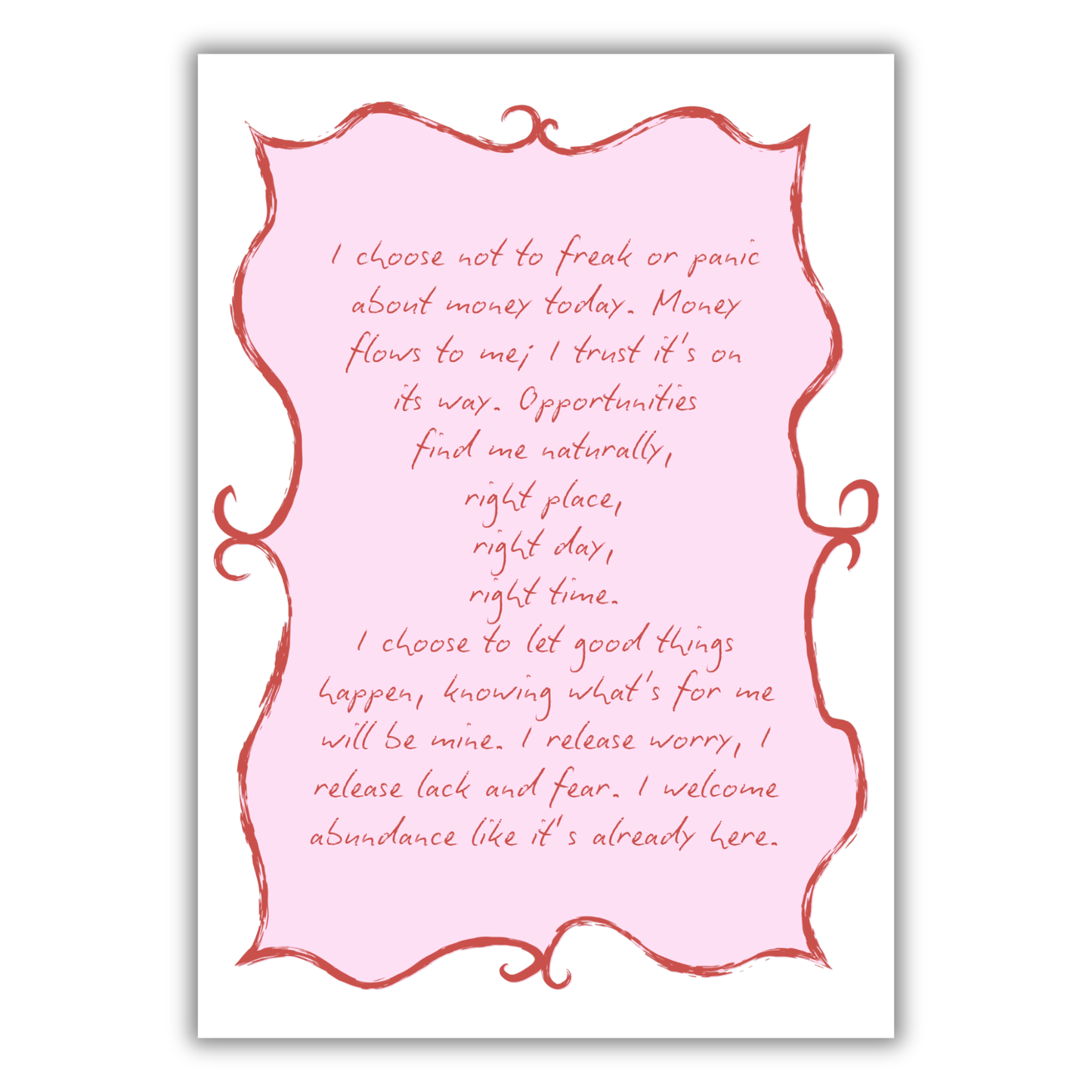 ABUNDANCE AFFIRMATION PRINT
