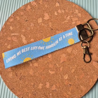 ONE HANDLIN' AT A TIME WRISTLET KEYRING