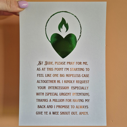 ST JUDE- A5 FOILED PRINT