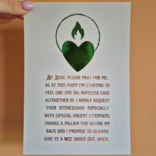 ST JUDE- A5 FOILED PRINT