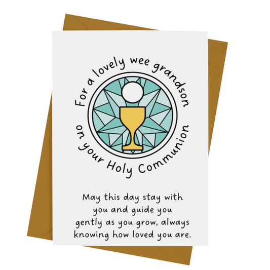 GRANDSON COMMUNION CARD