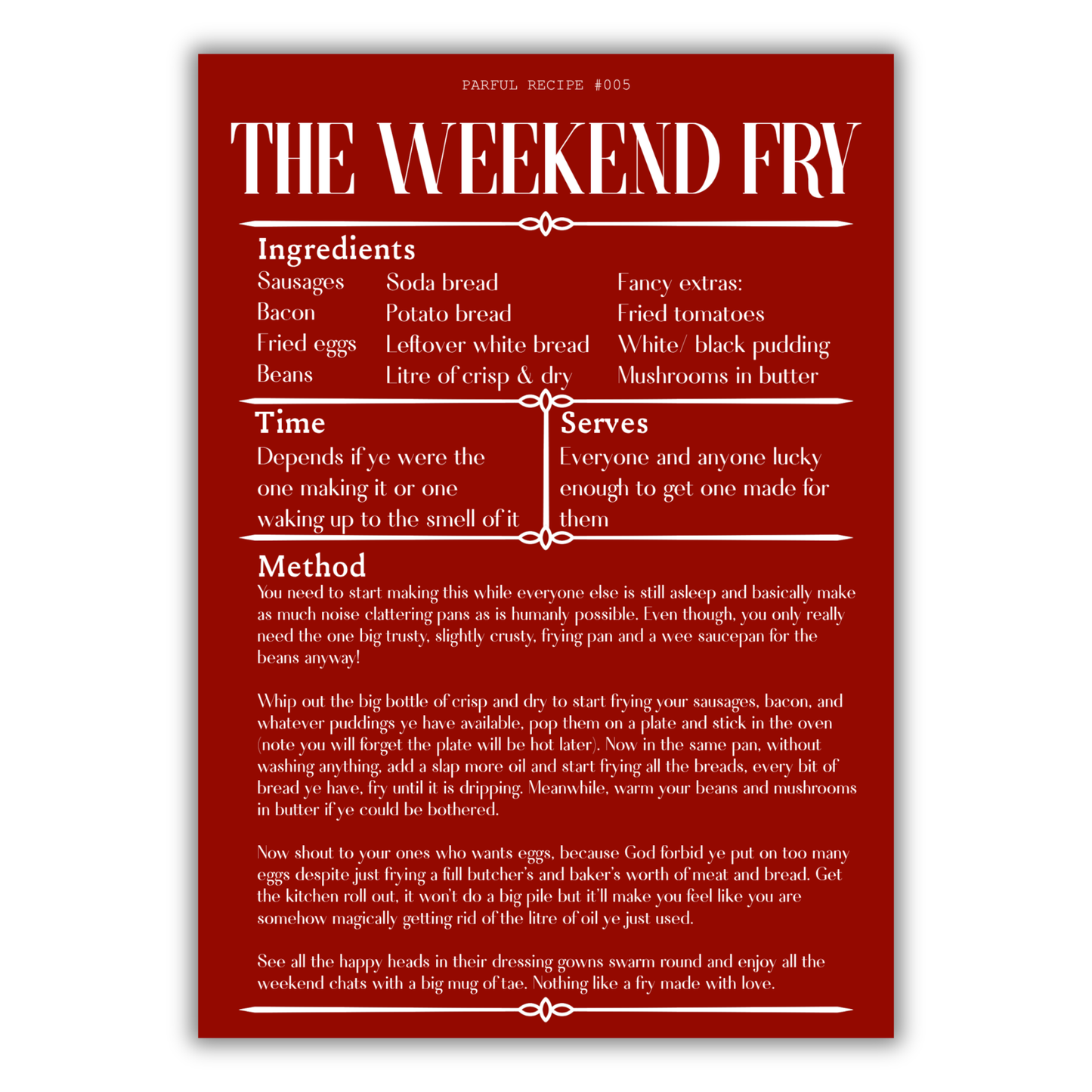 PARFUL RECIPE ARCHIVE PRINTS