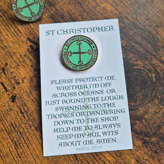 ST CHRISTOPHER ENAMEL PIN