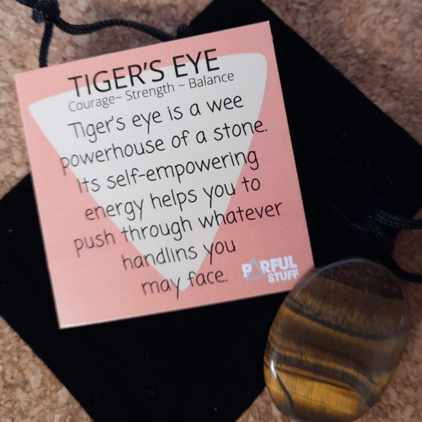 Tiger’s Eye Thumb Stone-  NOW £4.20 AT CHECKOUT